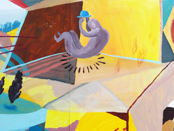 mural / painting in Hamburg by Johannes Mundinger, Millerntor Gallery #4, exhibition by Viva con Agua